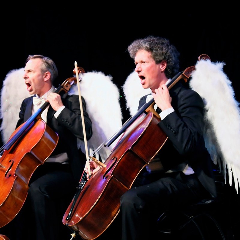 Logo «DuoCalva im Himmel» - Ein Konzert für zwei Celli und vier Flügel